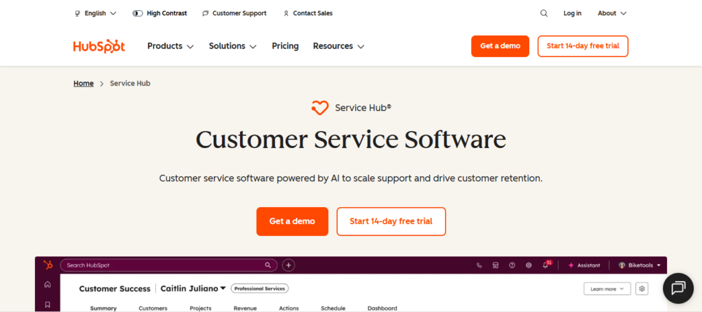 HubSpot Service Hub AI