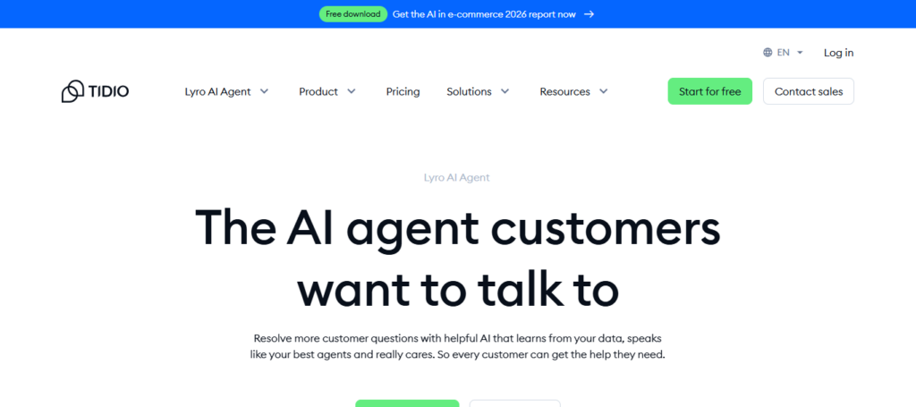 Tidio Lyro AI