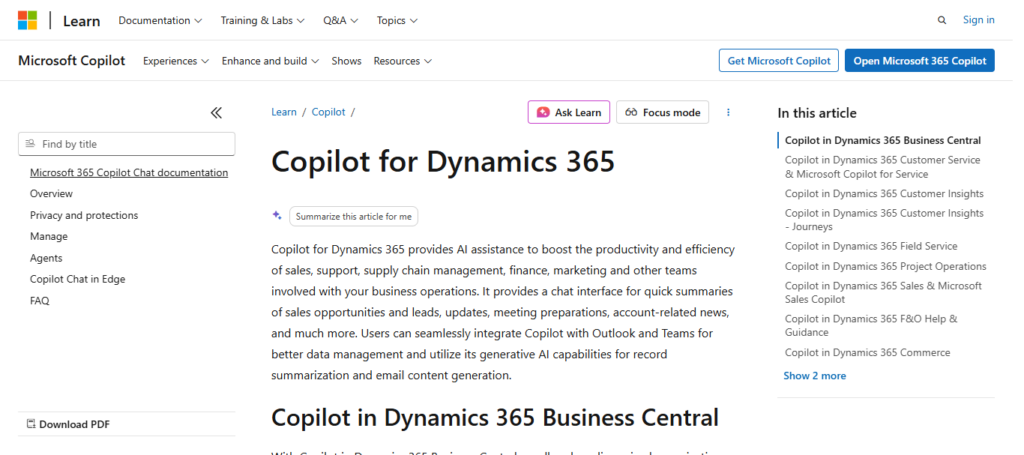 Dynamics 365 Copilot (Microsoft)