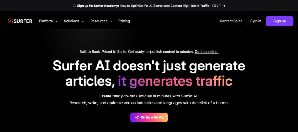 Surfer AI Writer