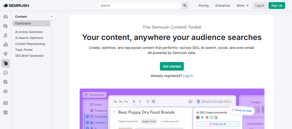 Semrush ContentShake AI