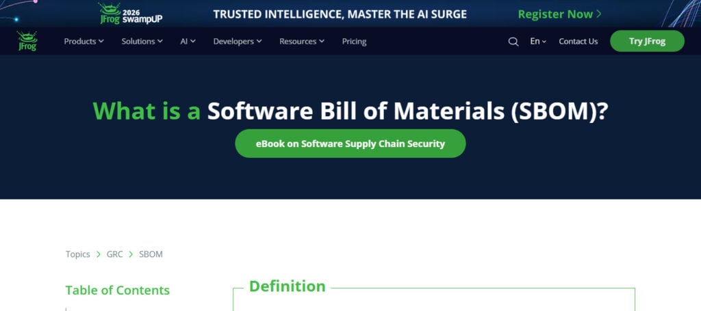 JFrog Xray SBOM AI