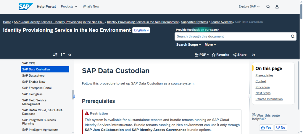SAP Data Custodian Cloud