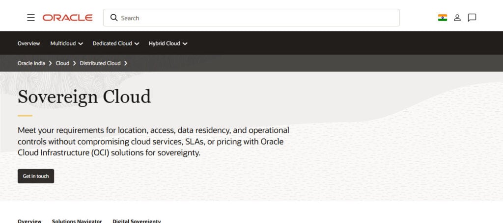 Oracle Cloud Sovereign Regions