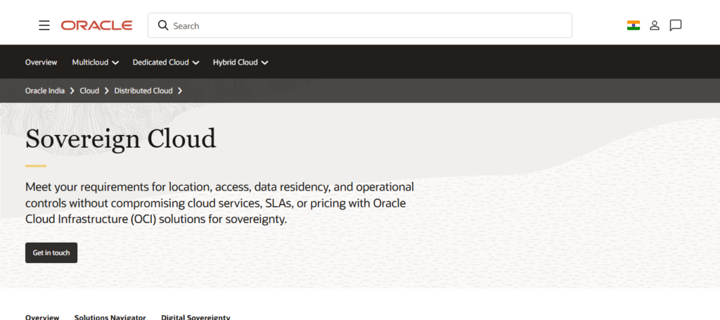 Oracle Cloud Sovereign Regions