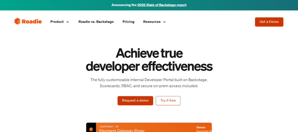 Roadie Backstage SaaS