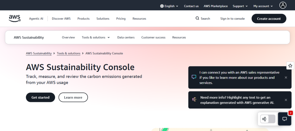 AWS Customer Carbon Footprint Tool