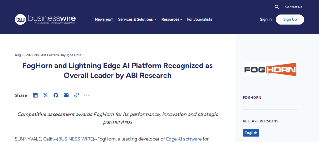  FogHorn Lightning Edge AI