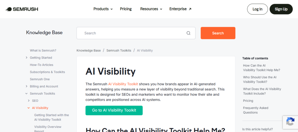  SEMRush AI Toolkit