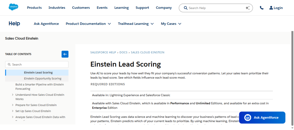 Einstein Lead Scoring