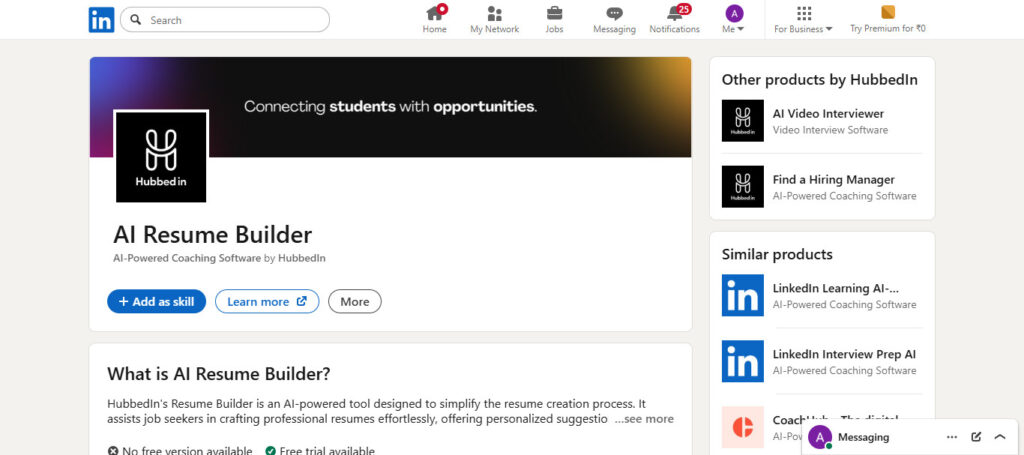 LinkedIn AI Resume Builder