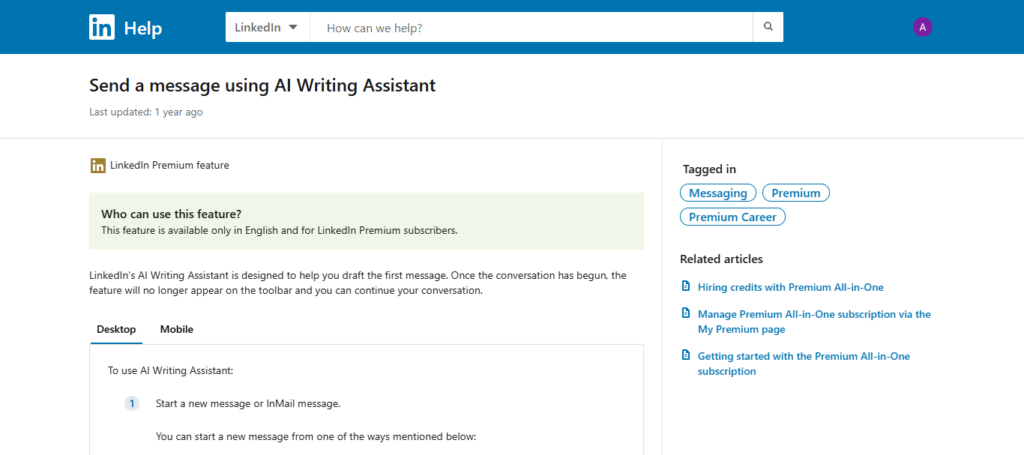 LinkedIn AI Messaging Assistant