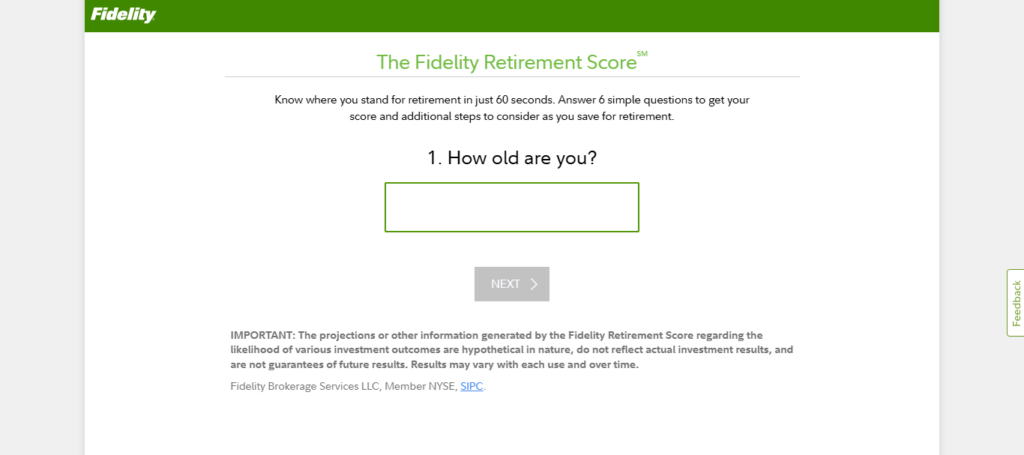 Fidelity Retirement Score