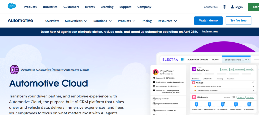 Salesforce Automotive Cloud
