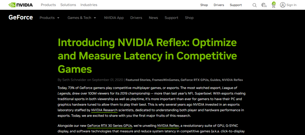 Nvidia Reflex AI Metrics