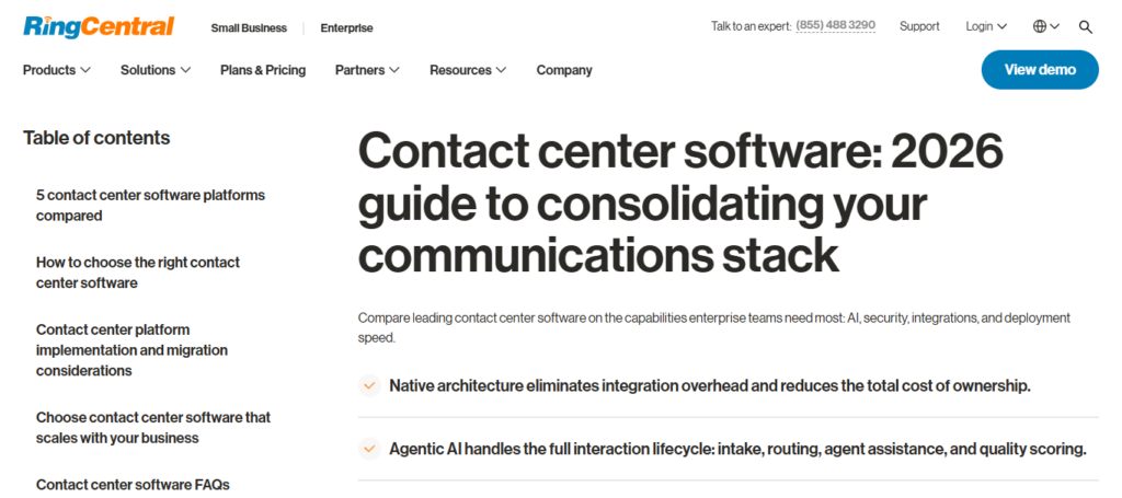 RingCentral Contact Center