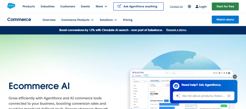 Best AI Tools for E-commerce Store Owners to Use in 2026 5 Salesforce Einstein Commerce