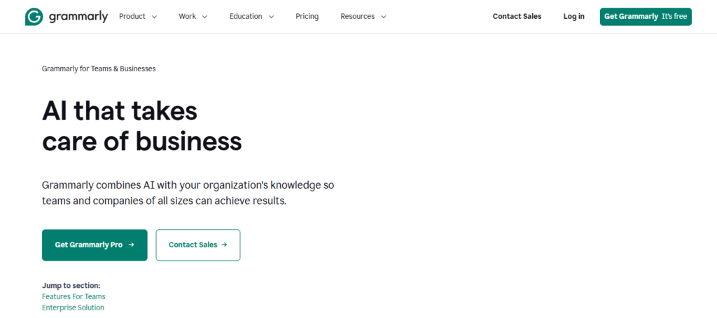 Grammarly Business AI