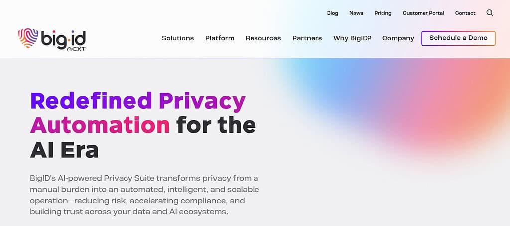 BigID Privacy Intelligence