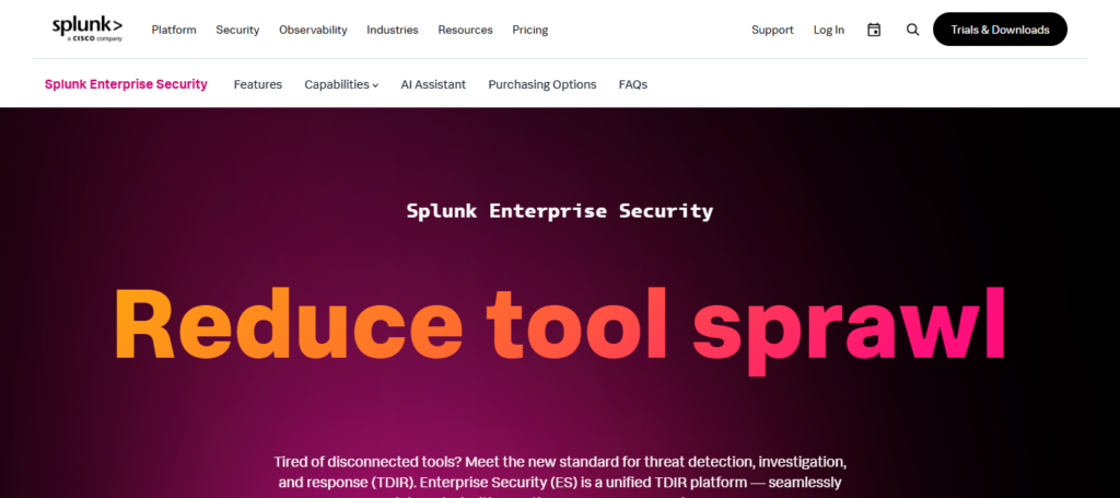 10 Best AI Agents for Cybersecurity Threat Monitoring 8 Splunk Enterprise Security AI
