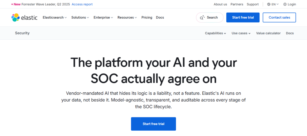 10 Best AI Agents for Cybersecurity Threat Monitoring 9 Elastic Security AI Agent