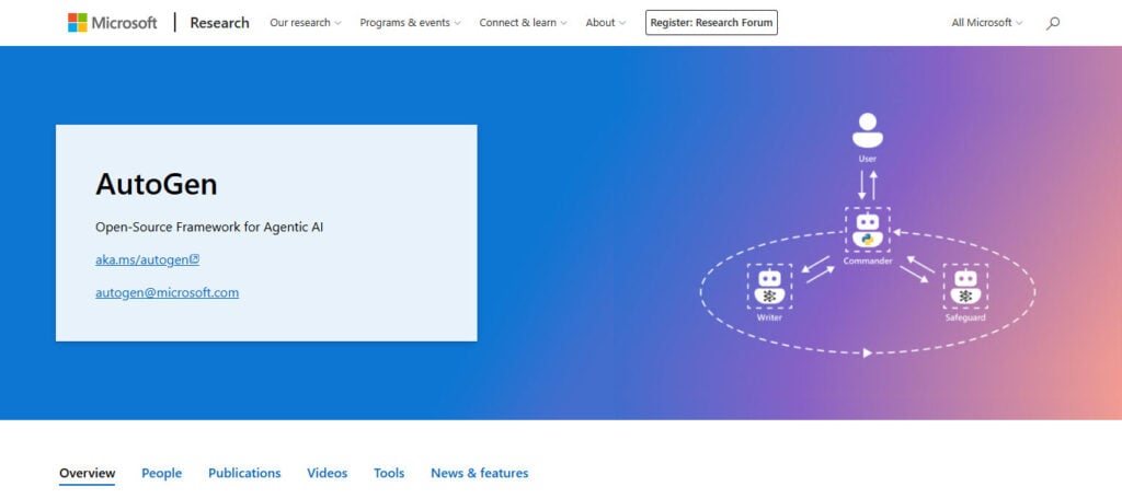 AutoGen (Microsoft Research)