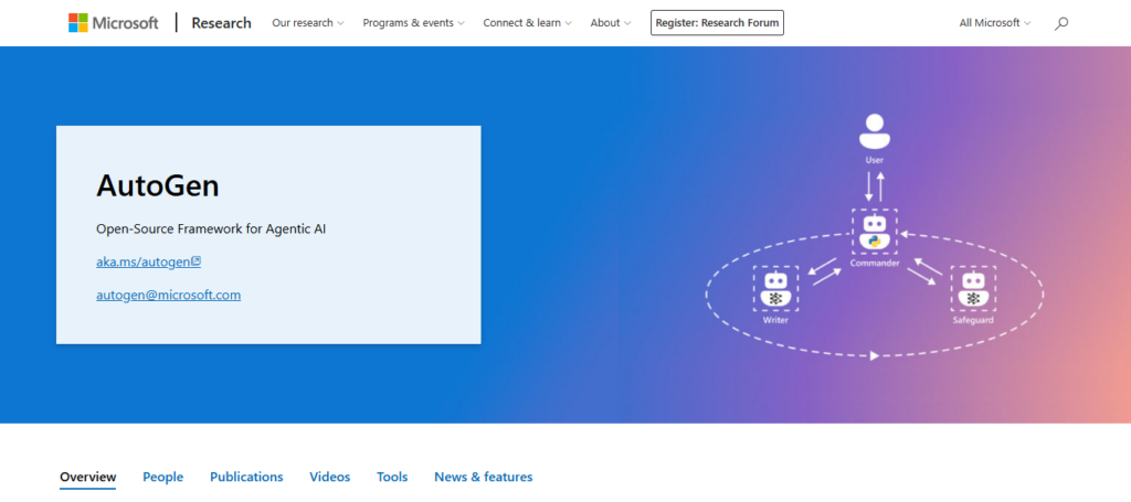 AutoGen (Microsoft Research)