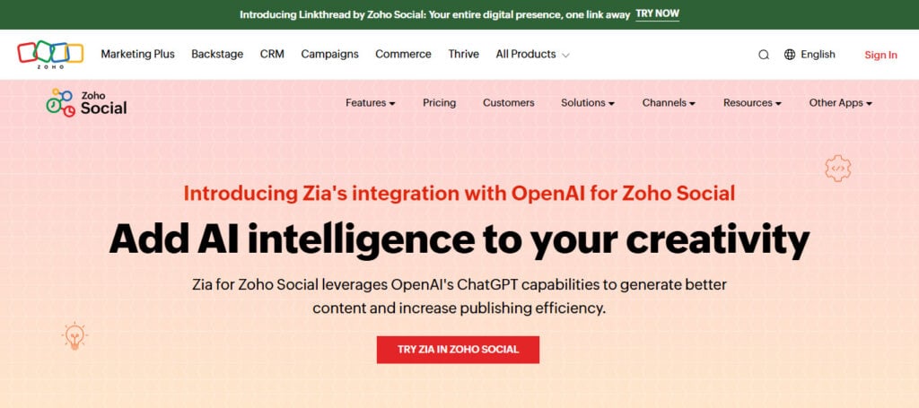 . Zoho Social AI Agent