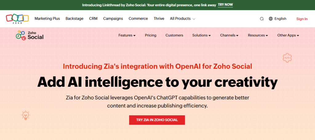 . Zoho Social AI Agent
