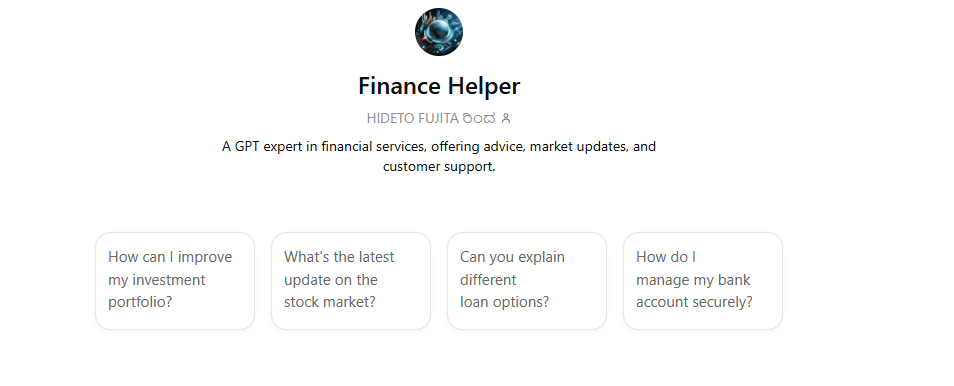 ChatGPT Finance Helper