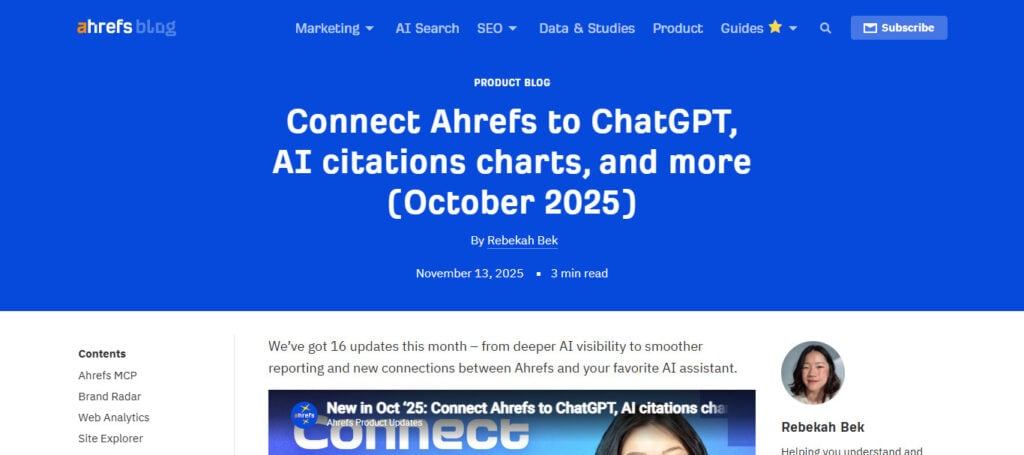Ahrefs ChatGPT Plugin