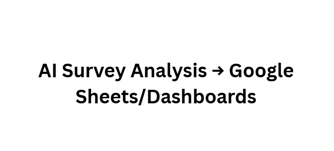 AI Survey Analysis → Google Sheets/Dashboards