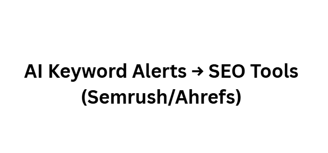 AI Keyword Alerts → SEO Tools (Semrush/Ahrefs)