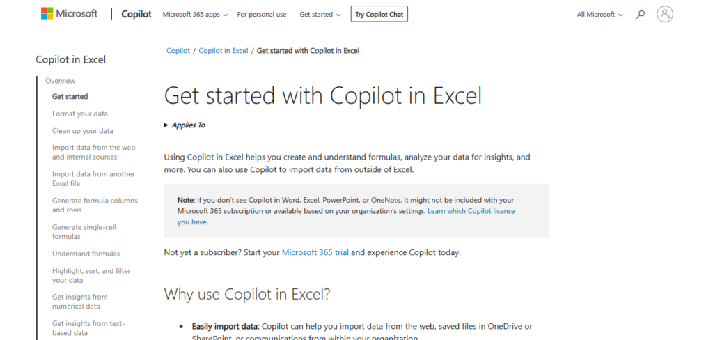 Copilot in Excel