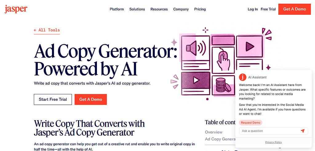 Jasper Ad Copy Generator