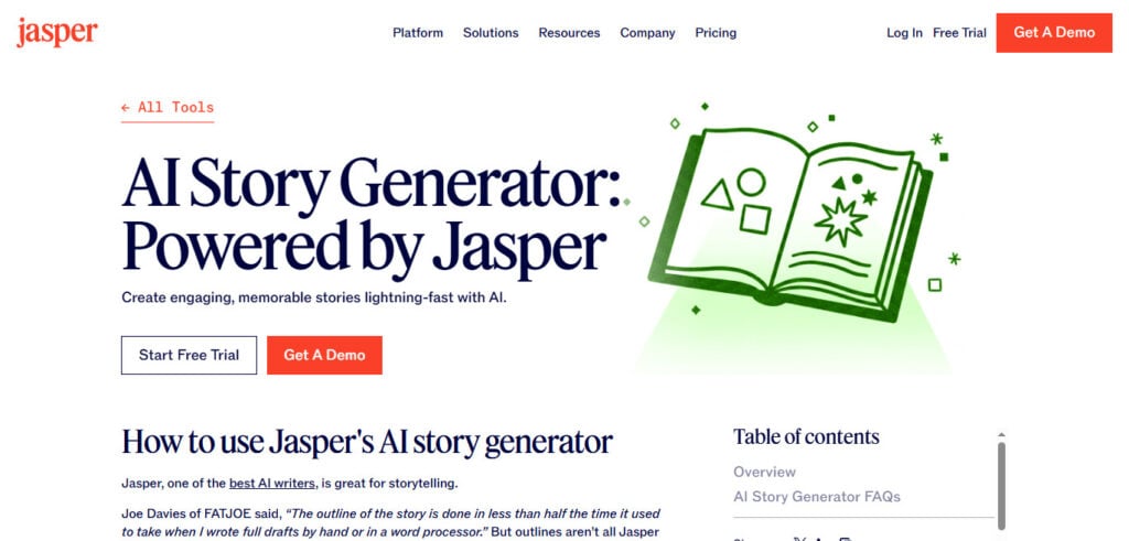 Jasper Creative Storytelling