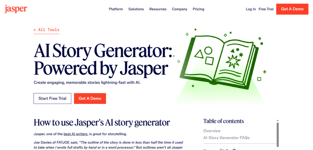 Jasper Creative Storytelling