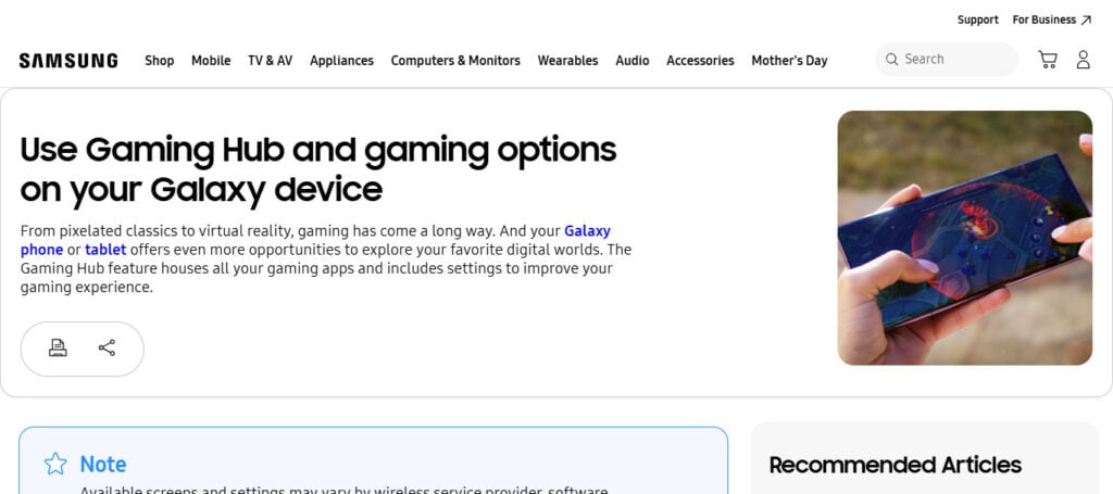 Samsung Game Booster AI
