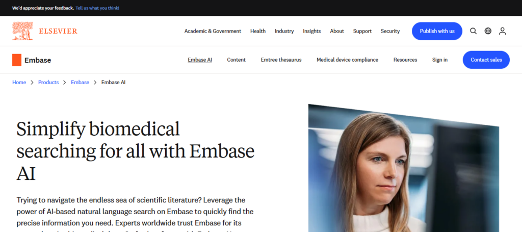 Elsevier Embase AI NLP