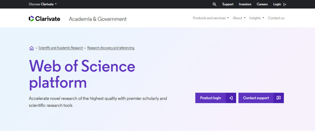 Clarivate Web of Science NLP