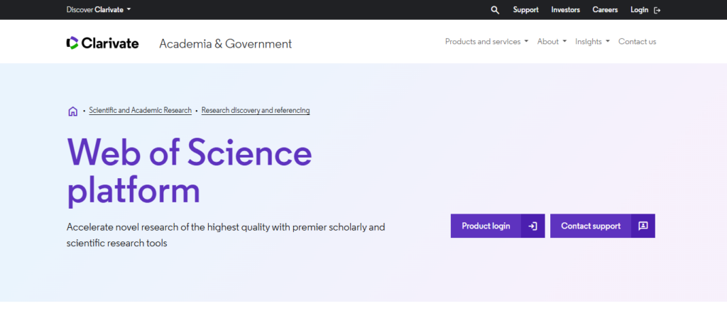 Clarivate Web of Science NLP