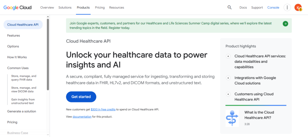 Google Cloud Healthcare NLP