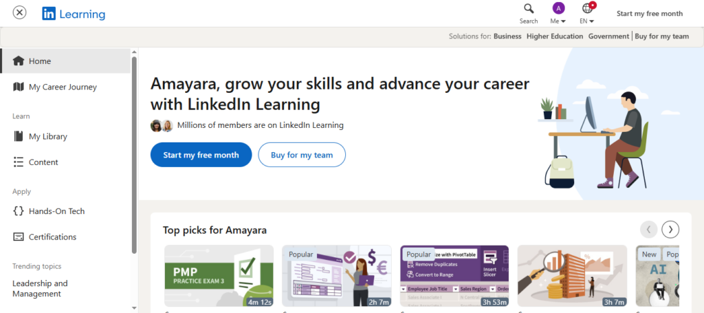 LinkedIn Learning AI