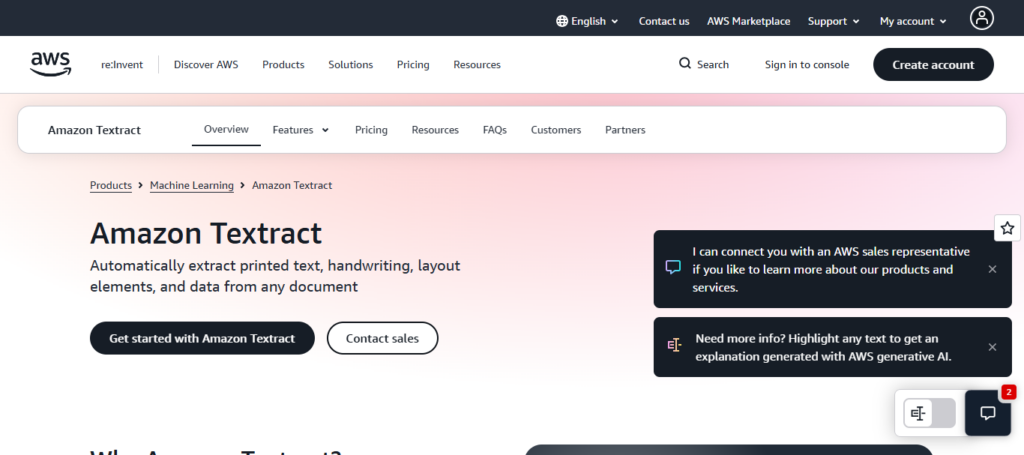 Amazon Textract AI