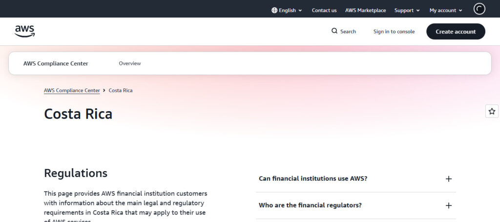 Amazon Web Services Costa Rica Hub