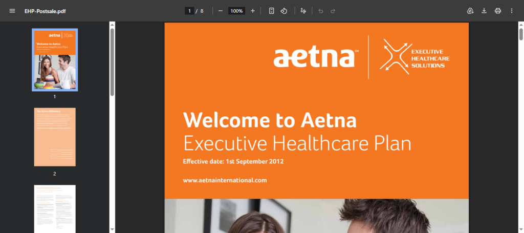Aetna International Executive Plan