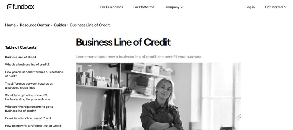 Fundbox Line of Credit