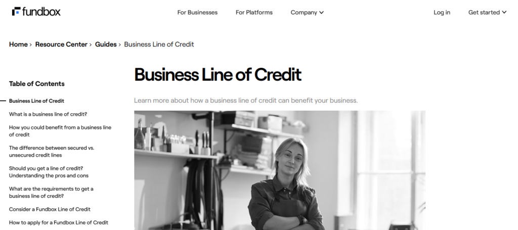 Fundbox Line of Credit