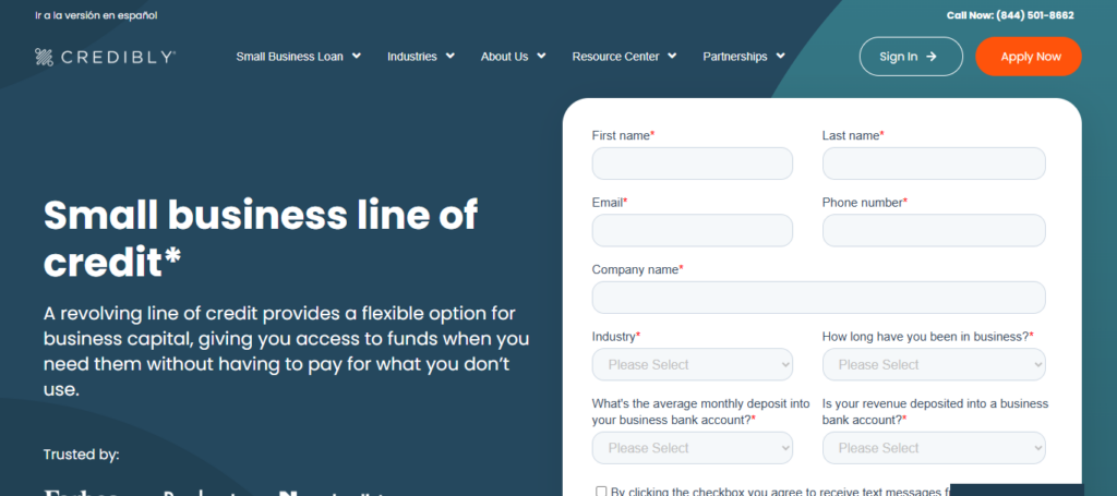 Credibly Business Line of Credit