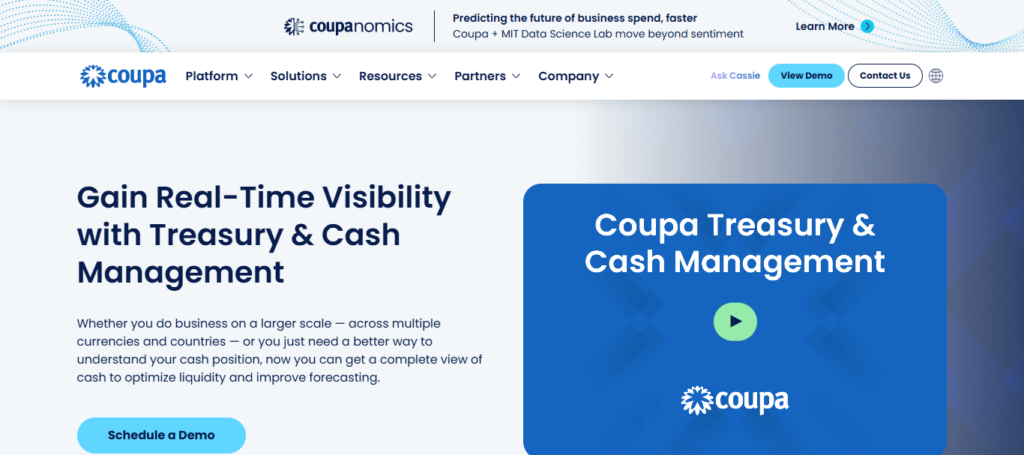  Coupa Treasury